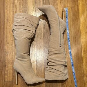 Shoe Republic LA Light Tan Knee-High Women's Boots